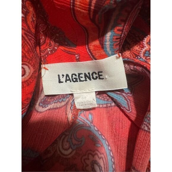 L’AGENCE Arbell paisley tic waist Romper long sleeve 0 - Picture 3 of 14